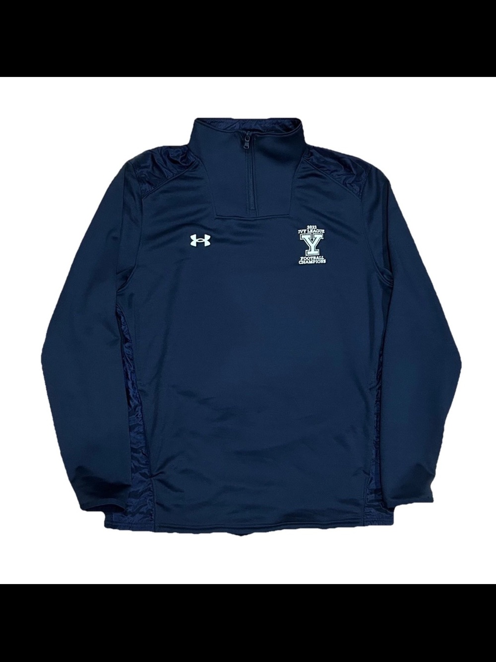 Under Armour Yale Bulldogs Quarter Zip Mens XL Navy Ivy League Champs Pullover